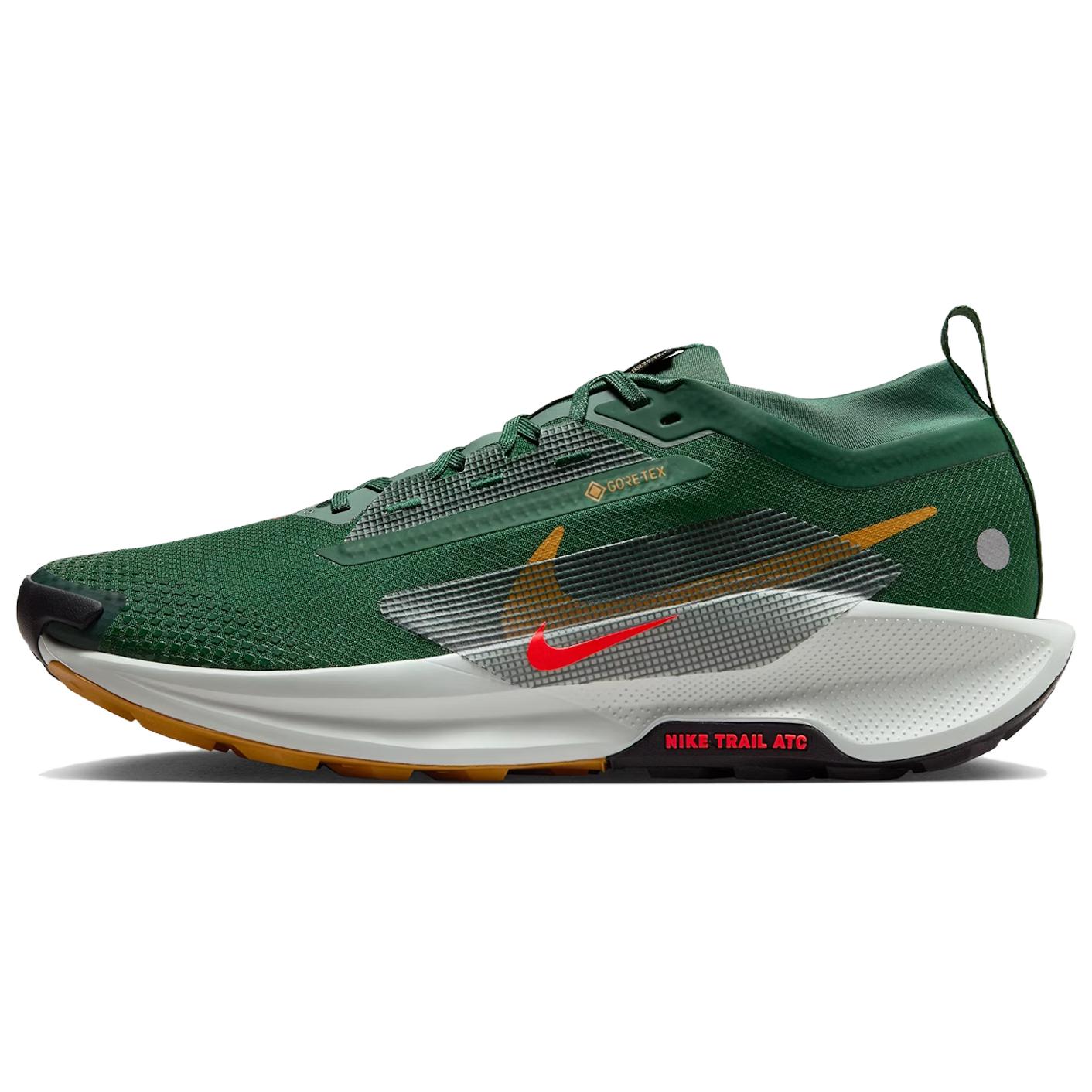 

Nike React Pegasus Trail 5 Gore Tex Fir Clay Green Desert Ochre Bright Crimson Sneakers FQ0908-301 42.5 зелёный