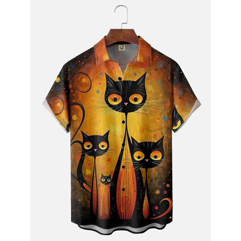 Abstract Cartoon Animal Men's Shirt 3D Print Quick Dry Short-sleeved Tops Summer Casual Men's Clothes Street Fashion Shirts