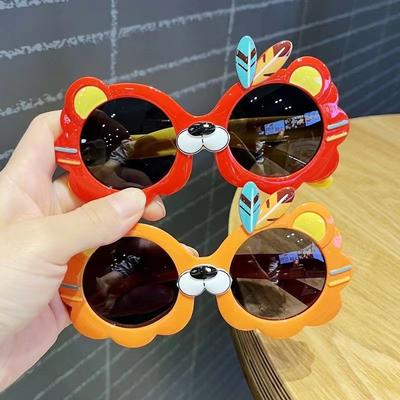 Children'S Sunglasses Baby Cartoon Cute Boys And Girls Tiger-Shaped Glasses Summer Uv-Proof Children'S Sunglasses