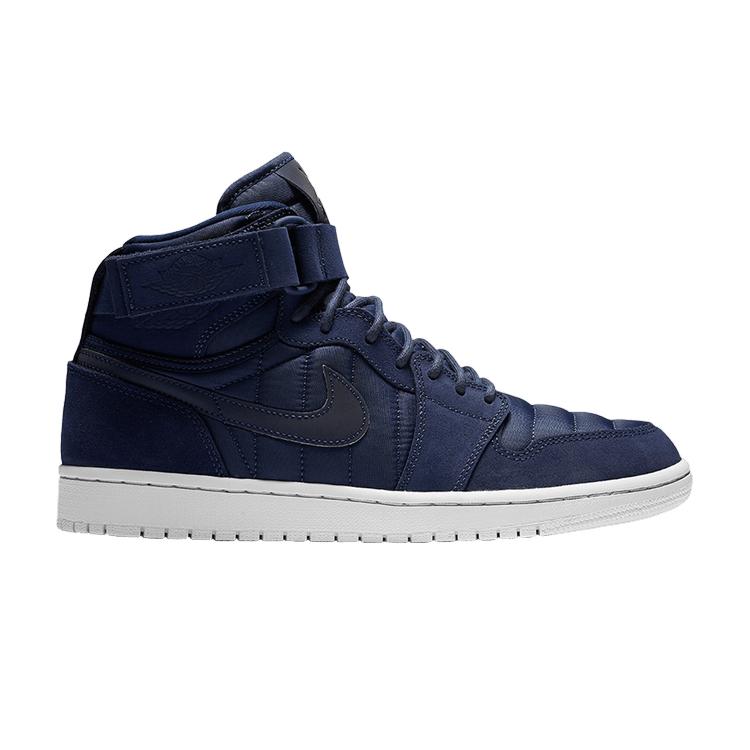 

Мужские кроссовки Air Jordan 1 High Strap Midnight Navy Blue White 342132-400