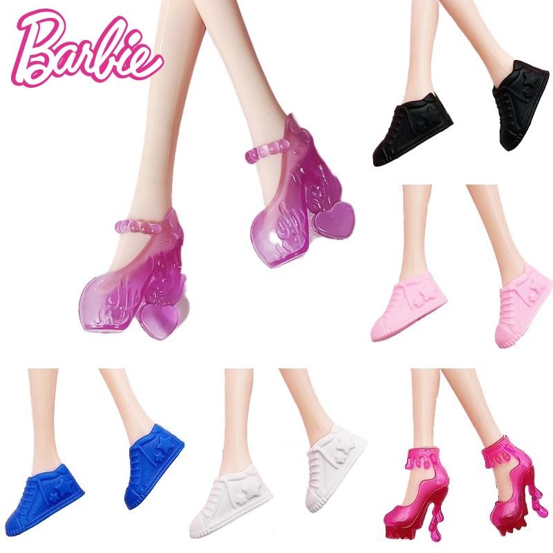 30cm Lele Barbie Doll High Heel Shoes Black Sandals Girls Role Play Toy Accessories