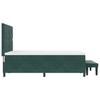 Box Spring Bed with Headboard Dark Green 190 x 140 cm Velvet