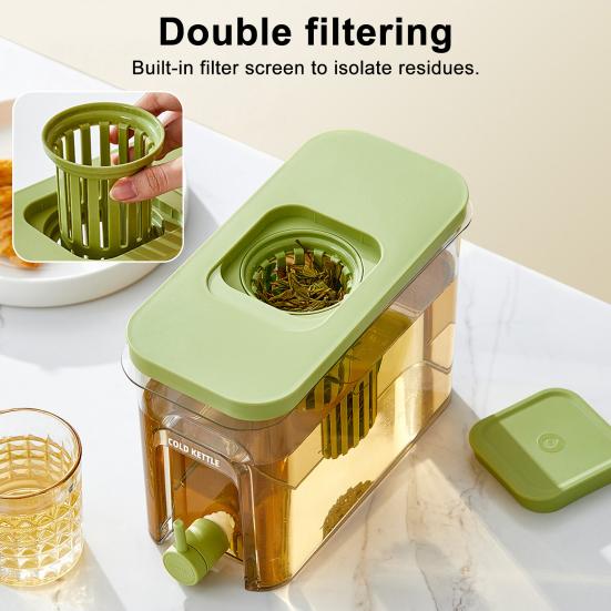 Drink Dispenser with Spigot Large Beverage Liquid Drink Container 4L Cold Water Pitcher