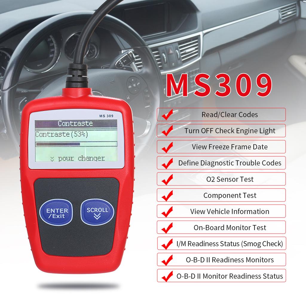 Buy MS309 Universal OBD2 Scanner Automotive Engine Fault Reader CAN ...