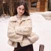 betu Women's Winter Faux Fur Lapel Short Coat