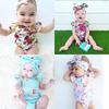 100 Tage Baby Mädchen Blumen Strampler & Kopfbedeckung Set
