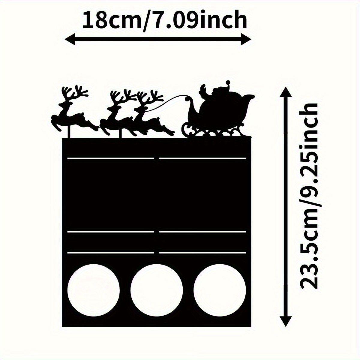 Santa Reindeer Candle Holder Cast Iron Carved Home Decor
