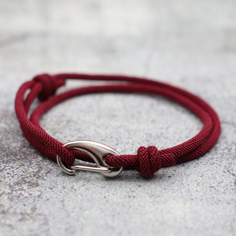 Nový nastavitelný 3mm náramek na tenké šňůře Homme Dvouvrstvý ručně vyrobený náramek z tkaného provazu Pulseras Hombre Legend Braslet Men Joias