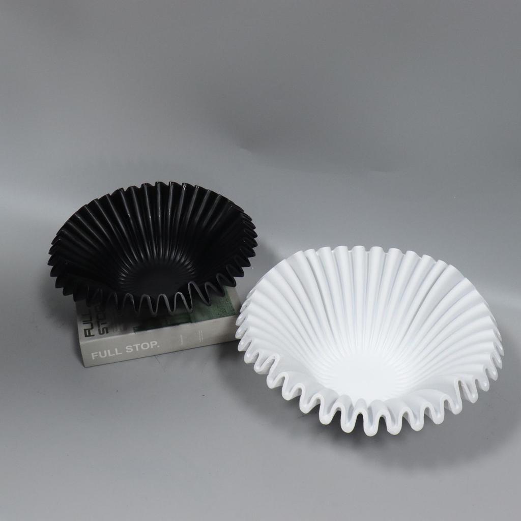 European Wave-Shape Resin Candy Tray Ornament for Home, Living Room & Dining Room Decor