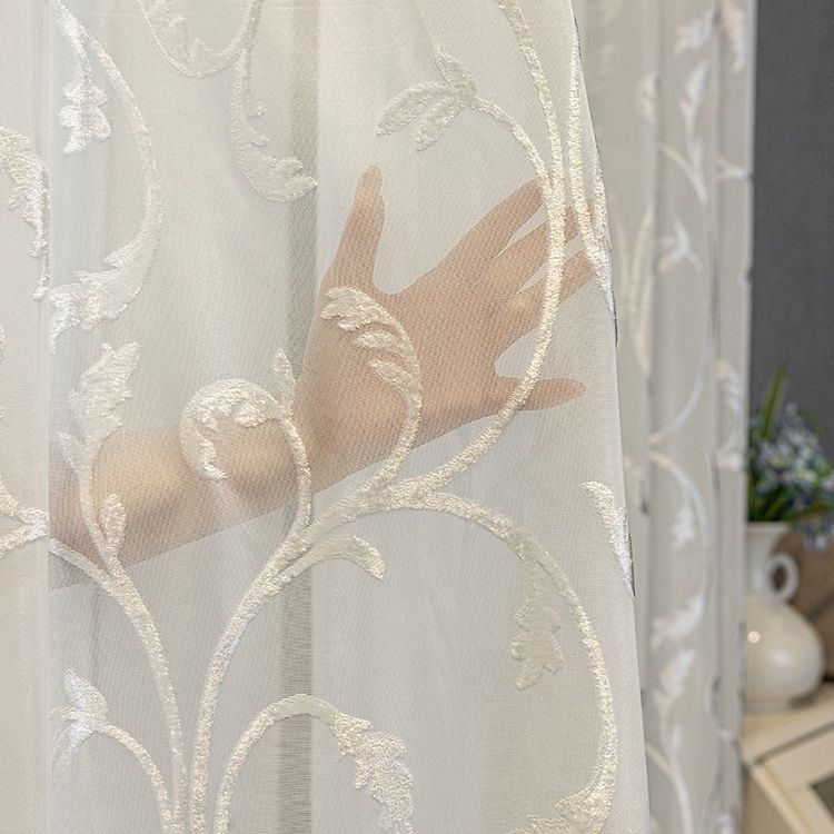 Window Screen Living Room Balcony Bedroom Shade White Screen Curtain Modern European Style