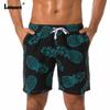 Ladiguard Plus size Men Leisure Flamingo Print Shorts 2022 Summer New Sexy Drawstring Shorts Male Casual Pocket Beach Half Pants