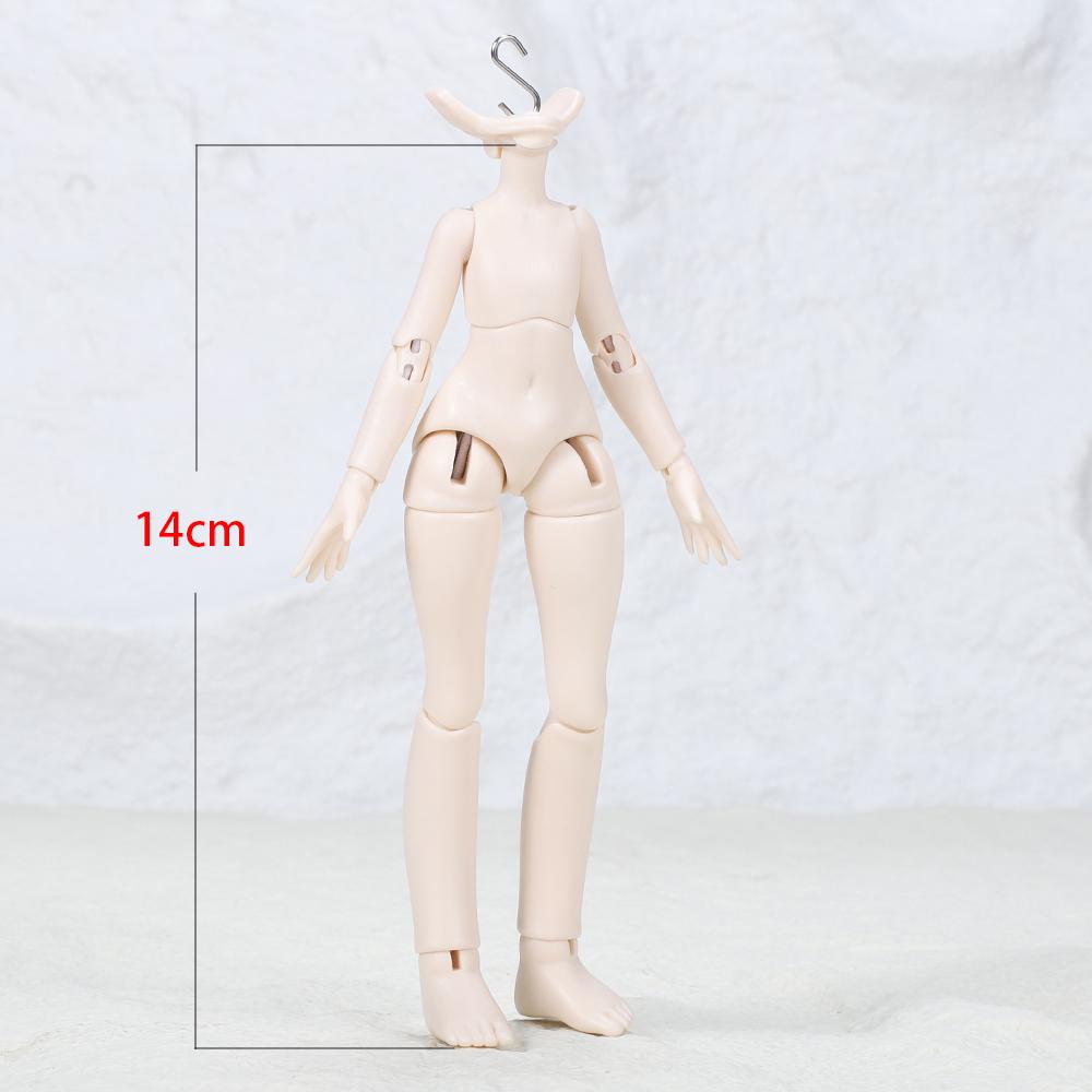 14cm Bjd S Hook Neck Card Body Doll Threading Rope 1/12 Bjd Doll Suti For Ob11, P10, Ymy, 1/12 Bjd Doll Head