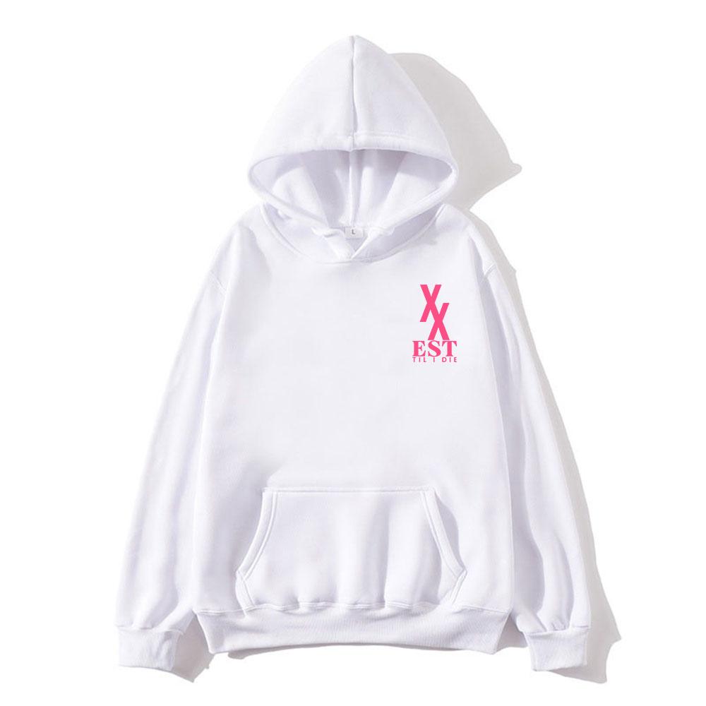 

XX EST Til I Die Худі Репер Mgk Machine Gun Kelly Толстовки Ropa Hombre Толстовки з капюшоном Повсякденні Чоловічі/Жіночі Пуловери XS білий