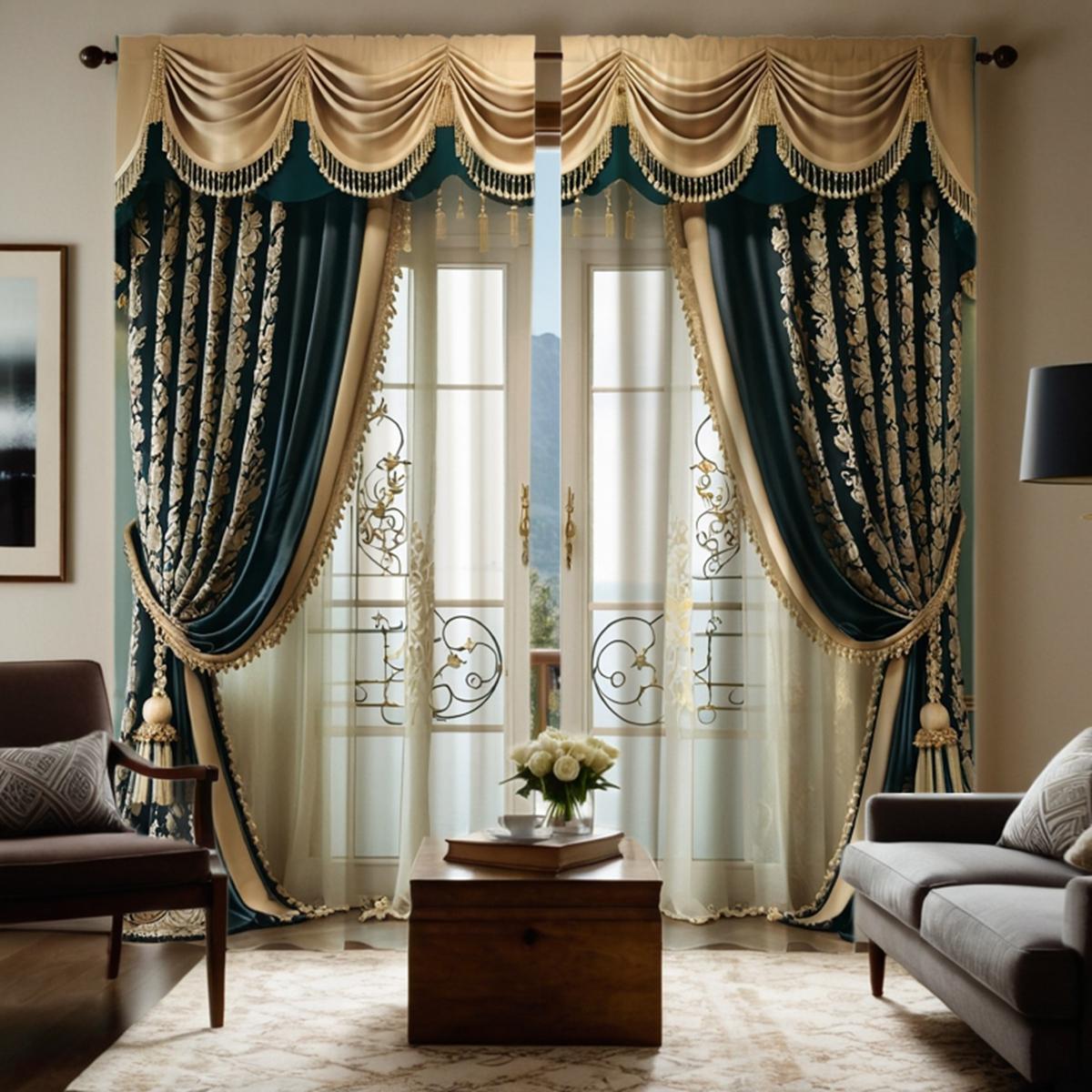 

2-х компонентный HD цифровой желтый серия американских сине-желтых цветочных занавесок класса люкс для домашнего декора, стиль украшения гостиной W52H63inchW132H160cm