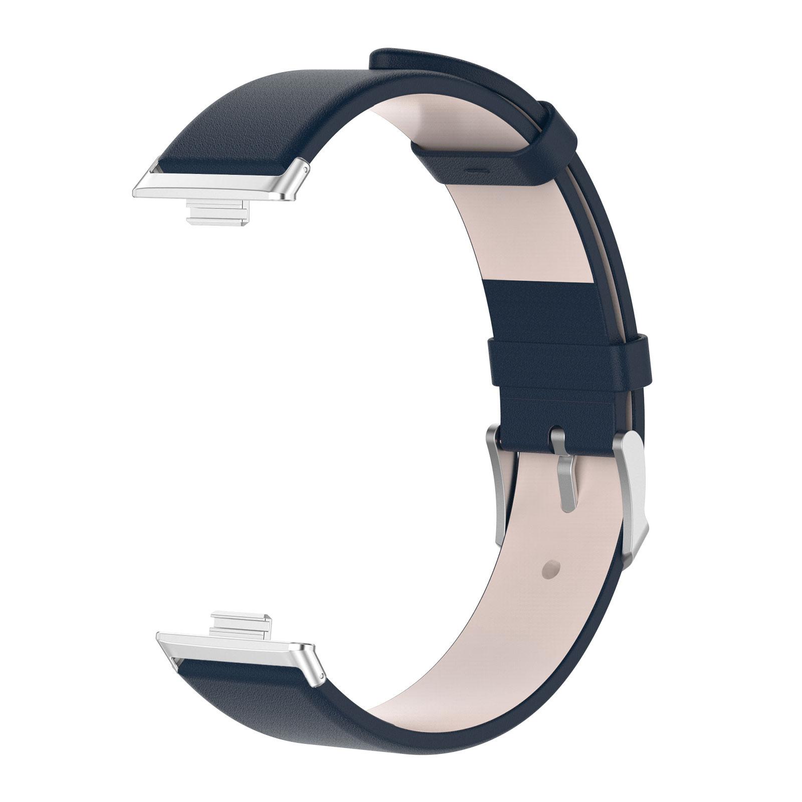 

Watch Strap Vintage Leather Replacement Bracelet Bands Width 20mm For Huawei Watch Fit 3 Women Men темно-синий