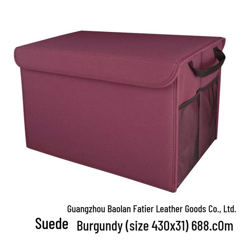 

Вместительная замшевая деревянная складная коробка для хранения 48 x 30 x 30 cm