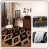 French Retro Style Bedroom Decor Brown Carpet Round Carpets for Living Room Washable Study Soft Floor Mat Waterproof Lounge Rug