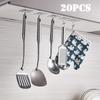 20/10/5Pcs Transparent Wall Hooks Hangers Self Adhesive Door Wall Hangers Hooks for Key Bag Kitchen Bathroom Accessories