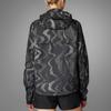 Adidas Wind.Rdy Full Zip Hooded Logo Print Long Sleeve Jacket Women Jacket Black Reflective-Silver IT3445