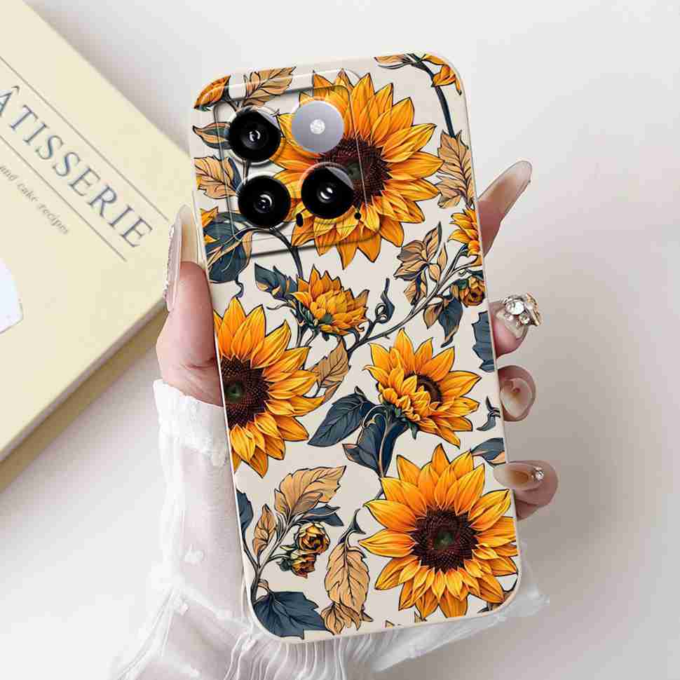 Cover For Xiaomi 14 Case Silicone Shockproof Soft Camera Protective Pattern Matte For Xiaomi 14 Mi14 Xiaomi14 5G 2023 Cases