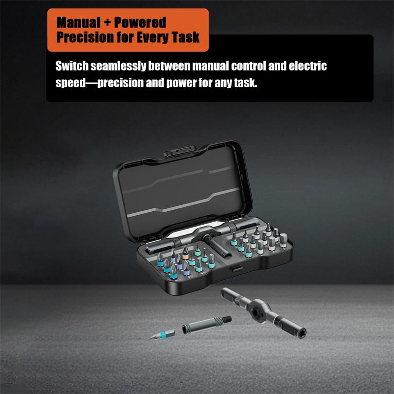 Ratchet 24-in-1 Screwdriver Set Precision Meets Versatility – Readyintend Magnetic Compact Multi-Bit Repair Kit With T-Handle