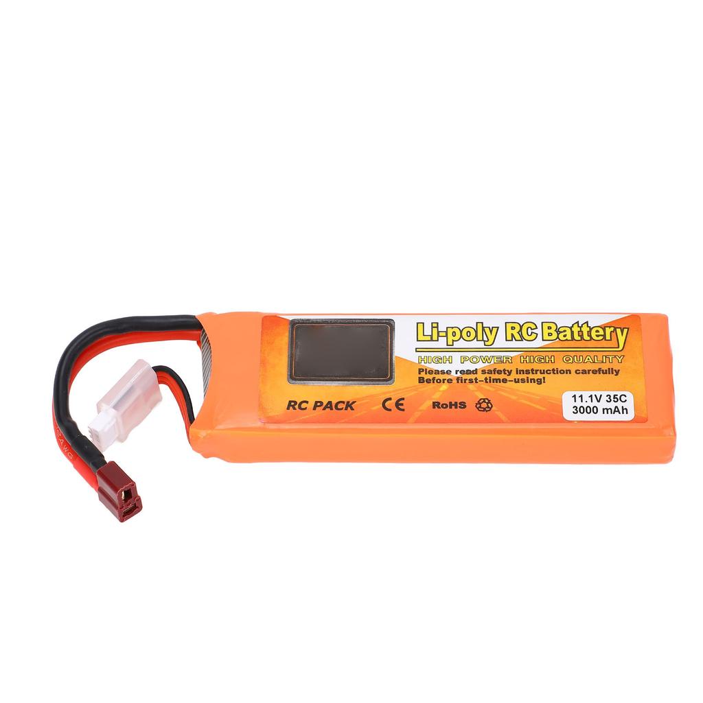 11,1V 3000mAh 35C litiumbatteri erstatningsbatteri med T-plugg for fjernkontroll Quadcopter