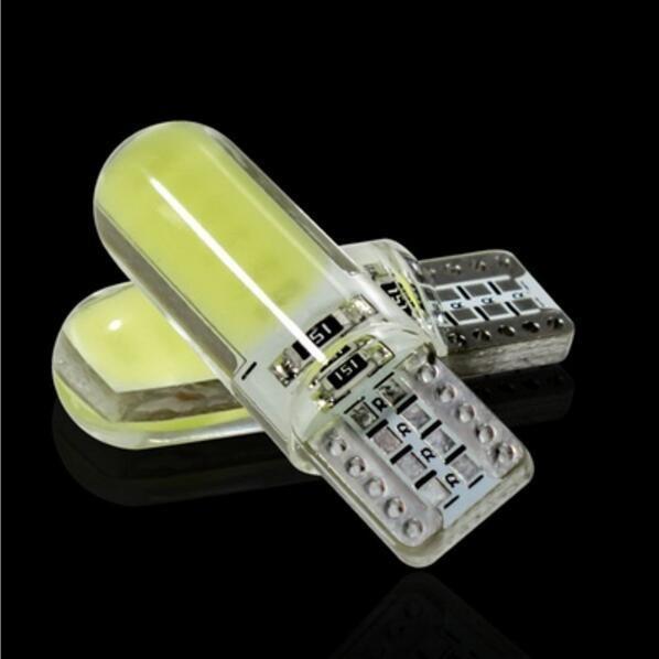 

1шт T10 194 W5W COB светодиодные кремния гель водонепроницаемый автомобиль свет клином маркер свет чтения купол лампа