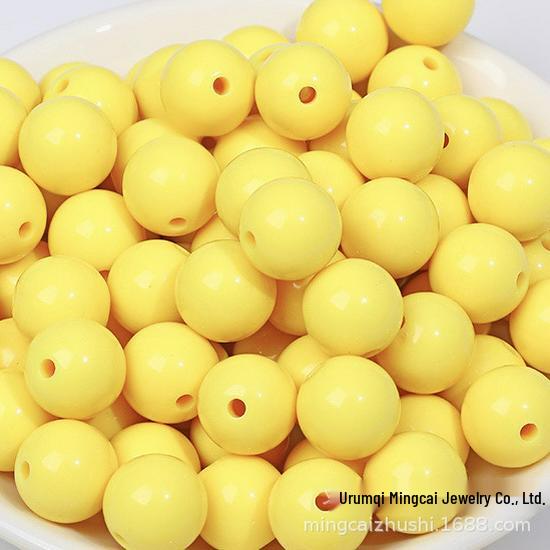 Eco-Friendly Acrylic Macaron Round Beads for DIY Jewelry Bracelets