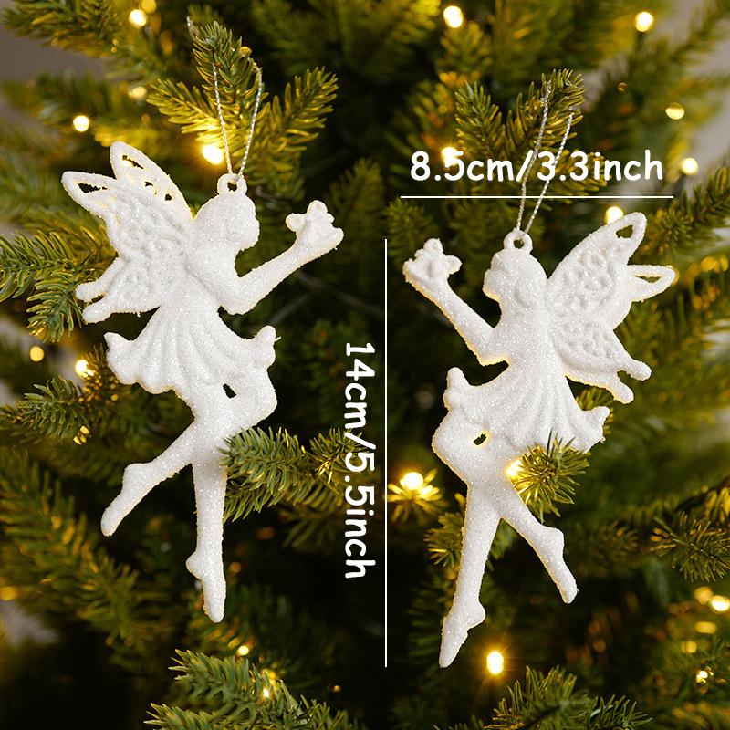 1/2/3pc Sweet Angel Snowflake High Heel Pendants Christmas Tree Decorations New Year Xmas Gift Navidad Ornament Home Party Decor