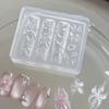 1 Pcs 3D Ice Crystal Flower Ice Creative Silicone Acrylic Nail Mold Diy Silicone Manicure Nail Art Decorations Mold