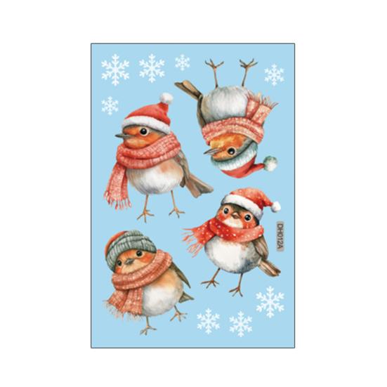 Christmas Window Sticker Removable Waterproof PVC Xmas Snowman Static Glass Cling Holiday Party Decoration Decal