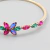 Jijiawenhua New Trend Multicolor Rhinestone Women 'S Big Hoop Earrings Dinner Party Fashion Statement Jewelry Accessories