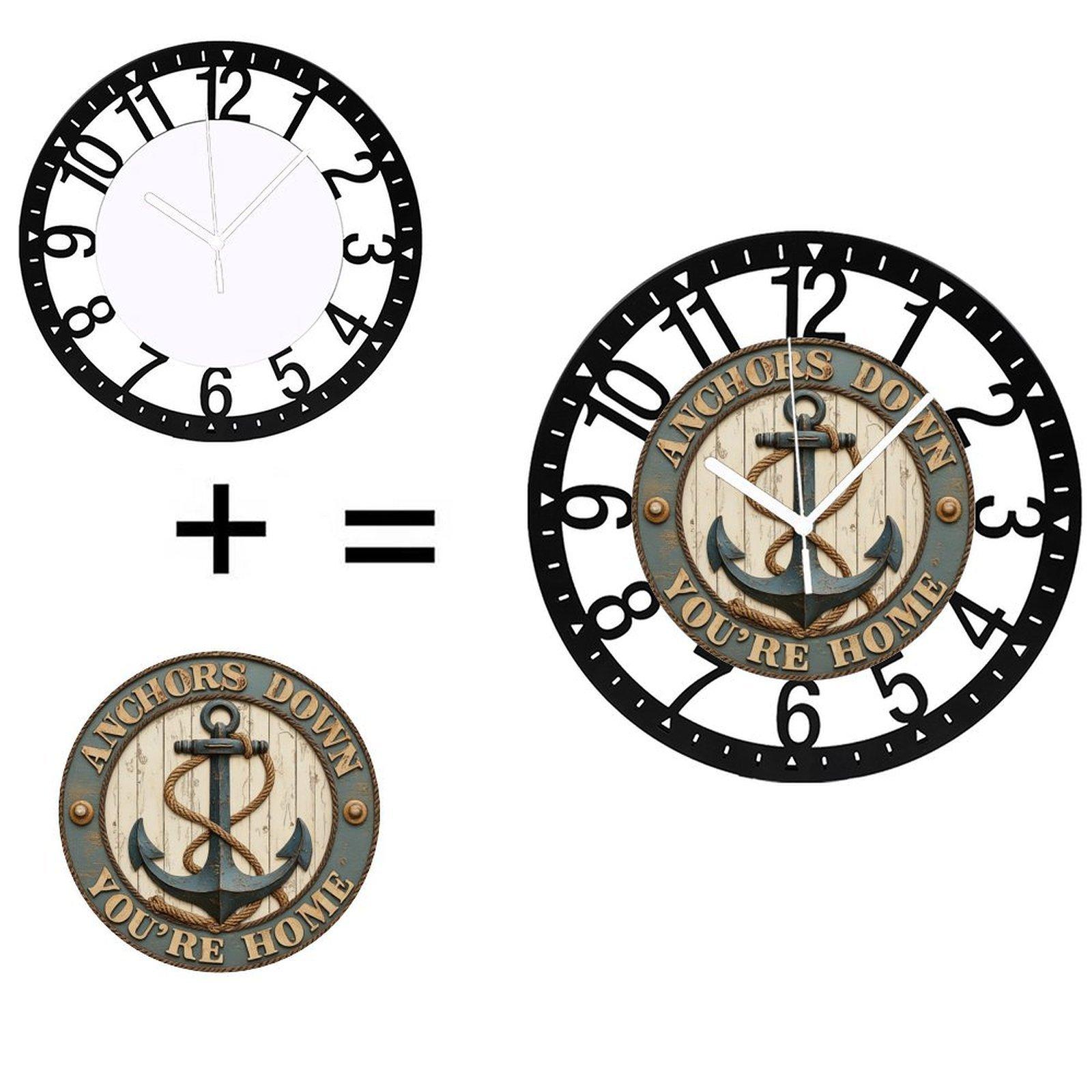 High-Quality 25cm Circular Iron Wall Clock for Premium Home 10 inch(25.40cm)
