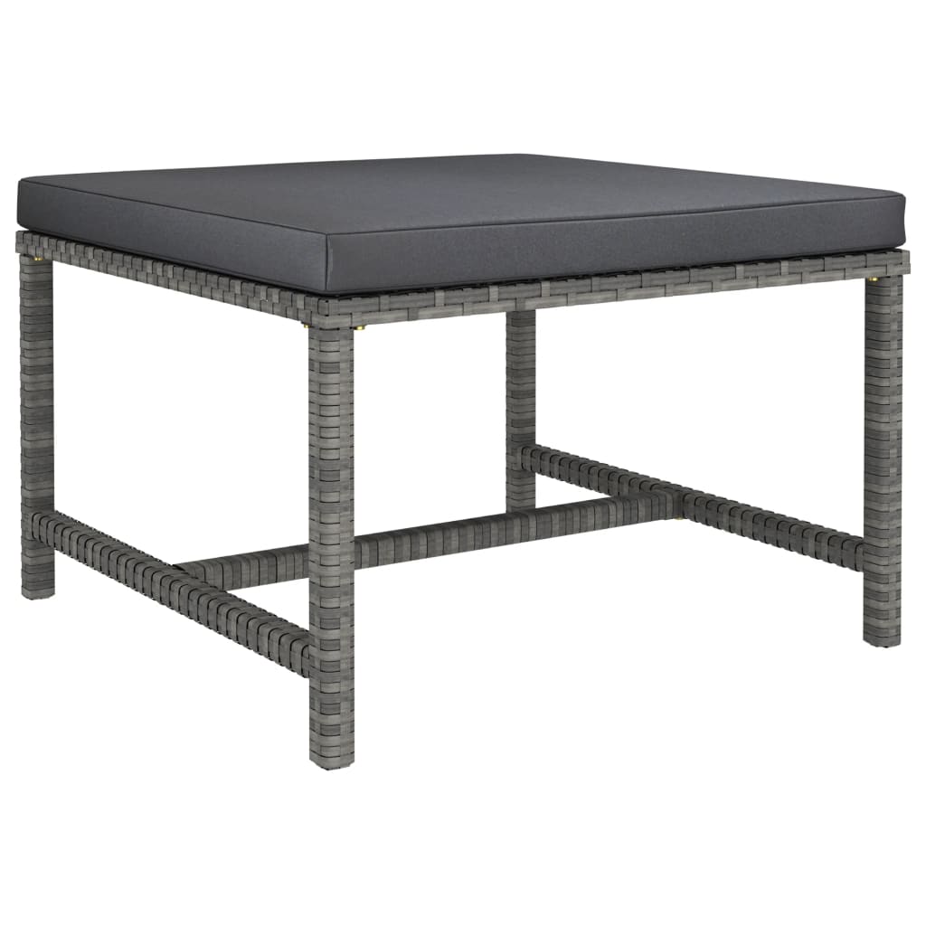 Vidaxl 6-Cz. Garden Lounge Set, Cushions, PE Rattan, Grey