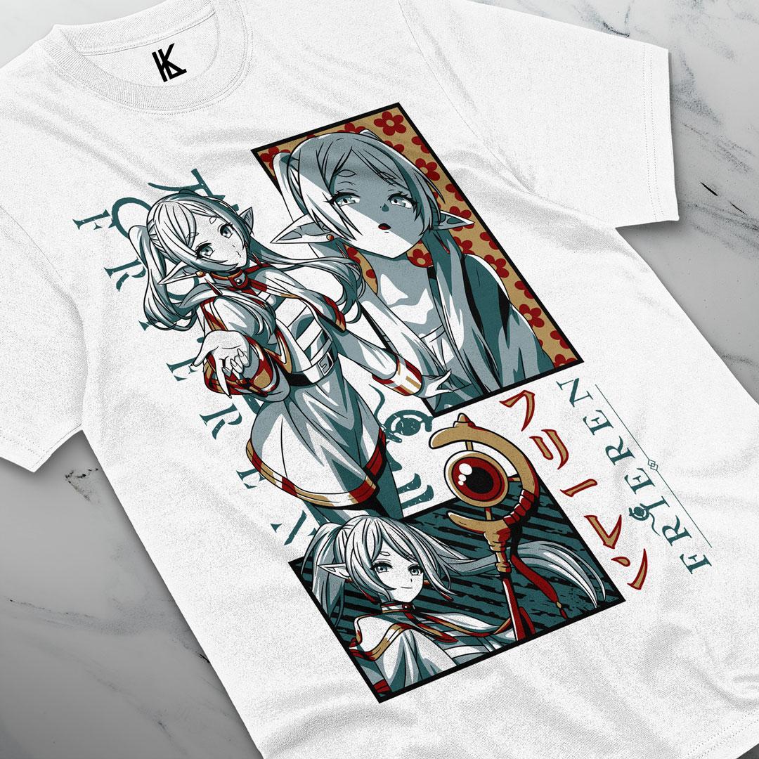 

Футболка Frieren Beyond Journey s End Fern Stark Girl Anime Gifts Shirt Все размеры Хлопок S белый