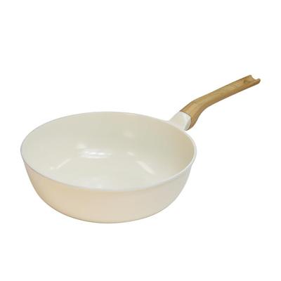 Cookterior Leichte und Keramik-Teepfanne 28cm Topf IH-kompatibel einfach zu bedienender Wok