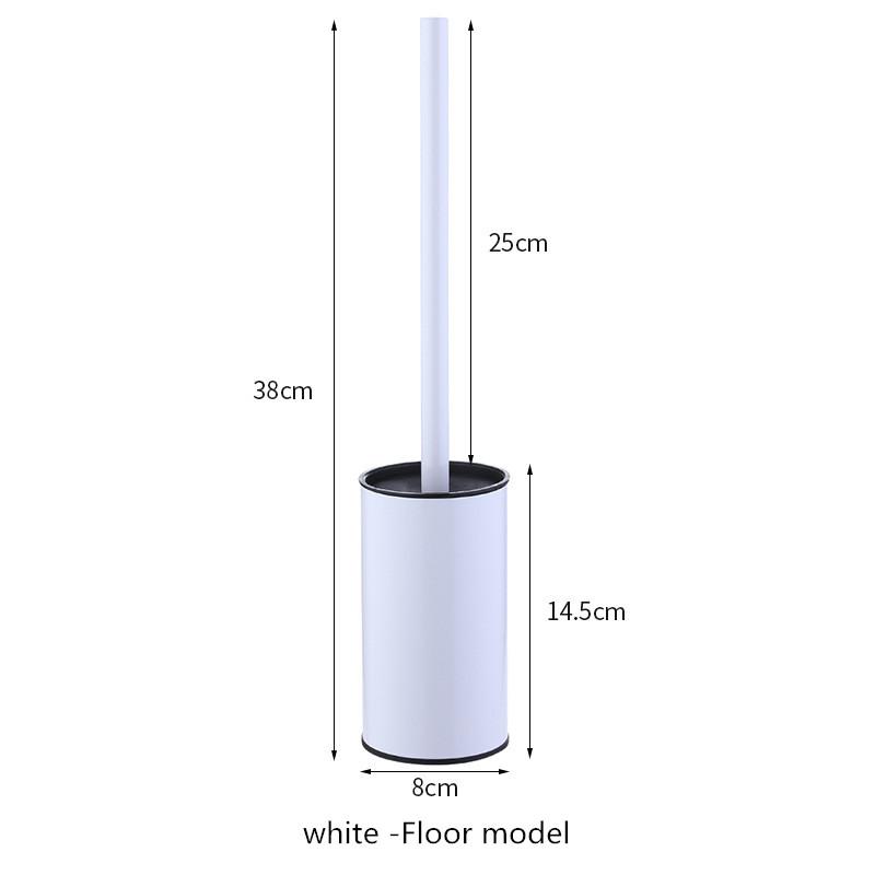 Circular Type Stainless Steel Toilet Brush Black Bathroom Cleaning Brush Holder with Toilet Brush Wall Mount Seven Color Options