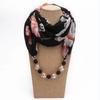 YLWHJJ Multi-style Decorative Jewelry Necklace Resin Beads Pendant Scarf Women Foulard Femme Head Scarves Hijab Scarfs