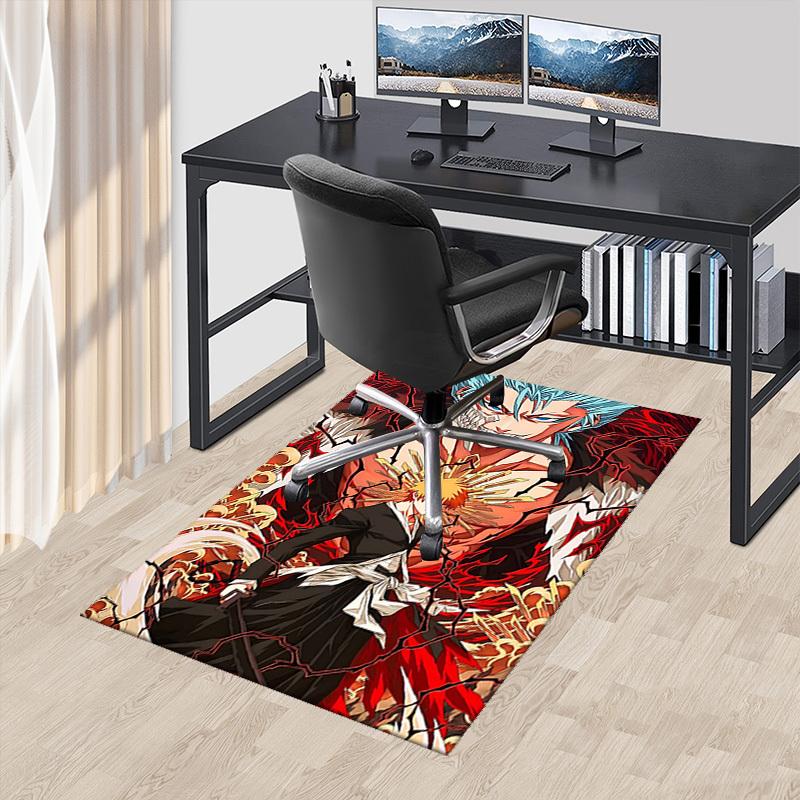 

1pc Bleach Ichigo Kurosaki Soul Reaper Chair Mat - Anime Cartoon Design, Non-Slip Carpet for Office, Home Decor, Living Room, Bedroom, Game Room & Dor 60cm by 90cm