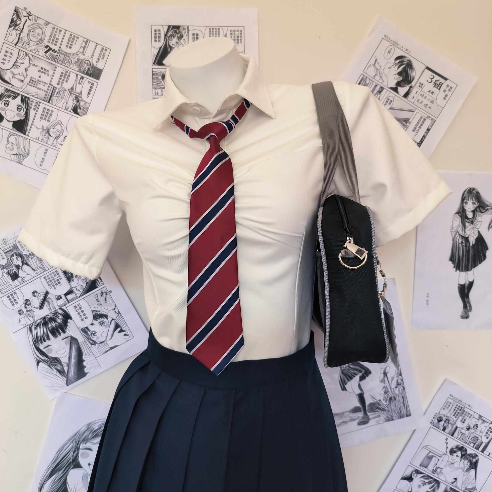 

Женская белая приталенная рубашка с завязками - Чистое желание и стиль школьной формы XS