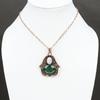 Faceted Zambian Emerald Pendant Rainbow Moonstone Pendant Chrome Diopside Pendant Copper Pendant Natural Gemstone Jewelry Handmade Pendant