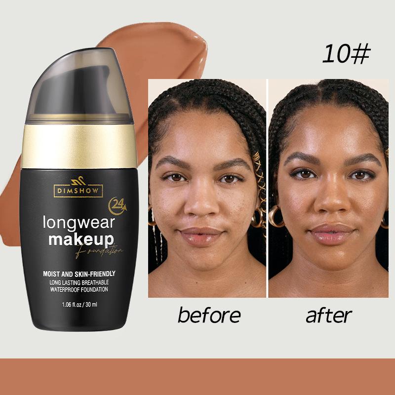 

Dimshow 30Ml Liquid Foundation Multiple Shades Hydrating Natural Finish Creamy Full Coverage Makeup Base Long Lasting Wear
