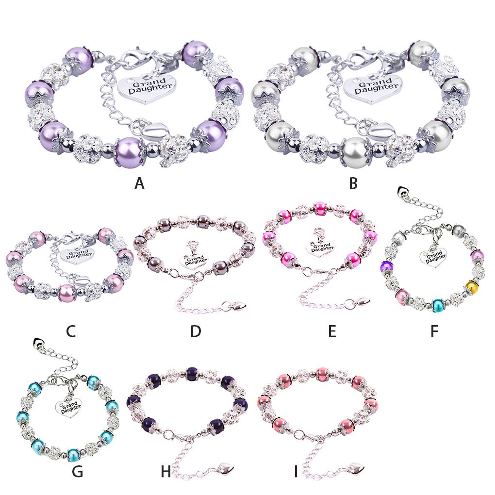 Beautiful Bracelet Stainless Steel Crystal Heart-shaped DIY Chains Handcrafted Glass Stylish Friendship Bangle Children Wedding