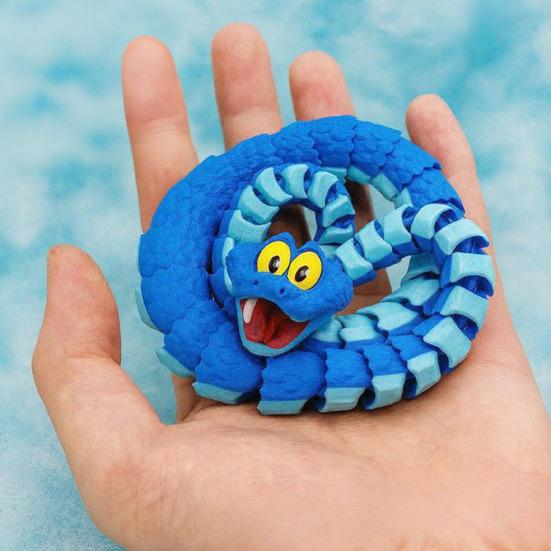 3D Printed Snake Toy Flexible Articulated Snake Model Ornament Collectible Anime Figures Fidget Toy for Kids