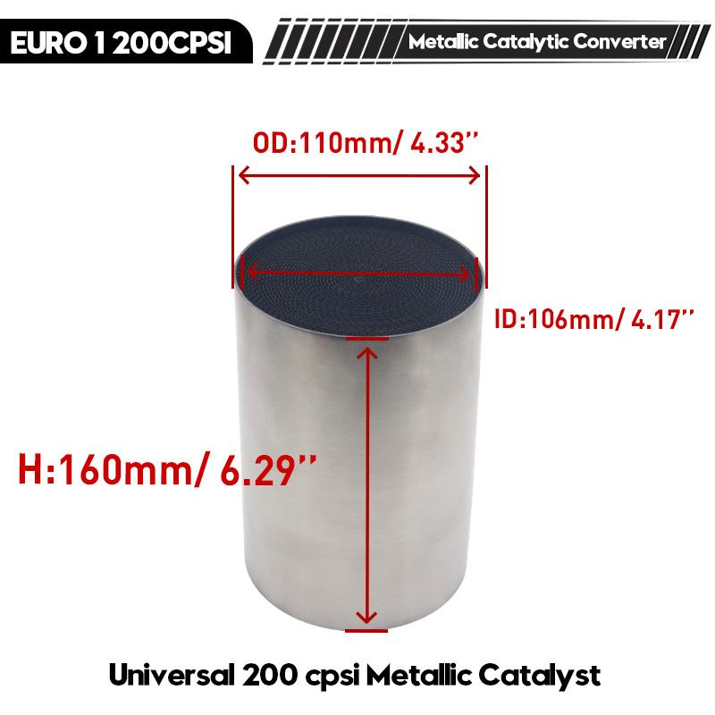 114X100mm 200CPSI High Quality Flow Catalytic Converter Filter Packets Universal Metallic Honycomb Catalytic Converter Metallic Catalyst