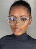 Fashion Glasses Frame Women Men Anti Blue Light Vintage Square Computer Optical Concave Eyewear Female