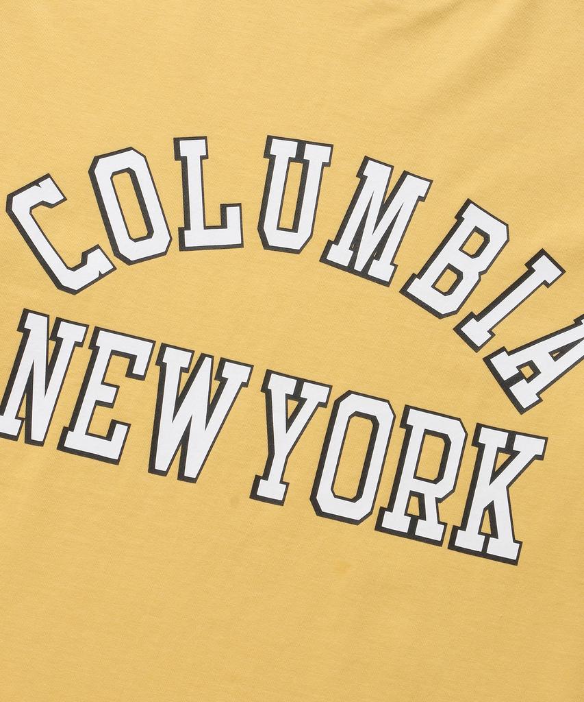 COLUMBIA UNIVERSITY New York Arch Logo S/S T-Shirts Vintage Yellow
