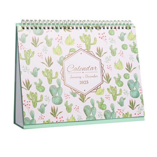 2025 Desk Calendar 12 Months Standing Flip Calendar Desktop Stand Up Calendar Daily Life Planner