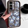 Blue and White Flowers Case For Samsung Galaxy A57 A37 A17 A56 A36 A26 A16 5G A55 A35 A15 A54 S21 FE S22 S23 S24 Plus S25 Edge S26 Ultra Cover