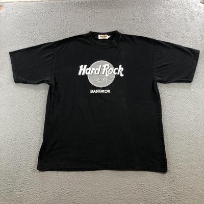 Hard Rock Cafe Shirt Mens XL Black Bangkok Graphic Tee Vintage Style Rock Music Unisex T-Shirt